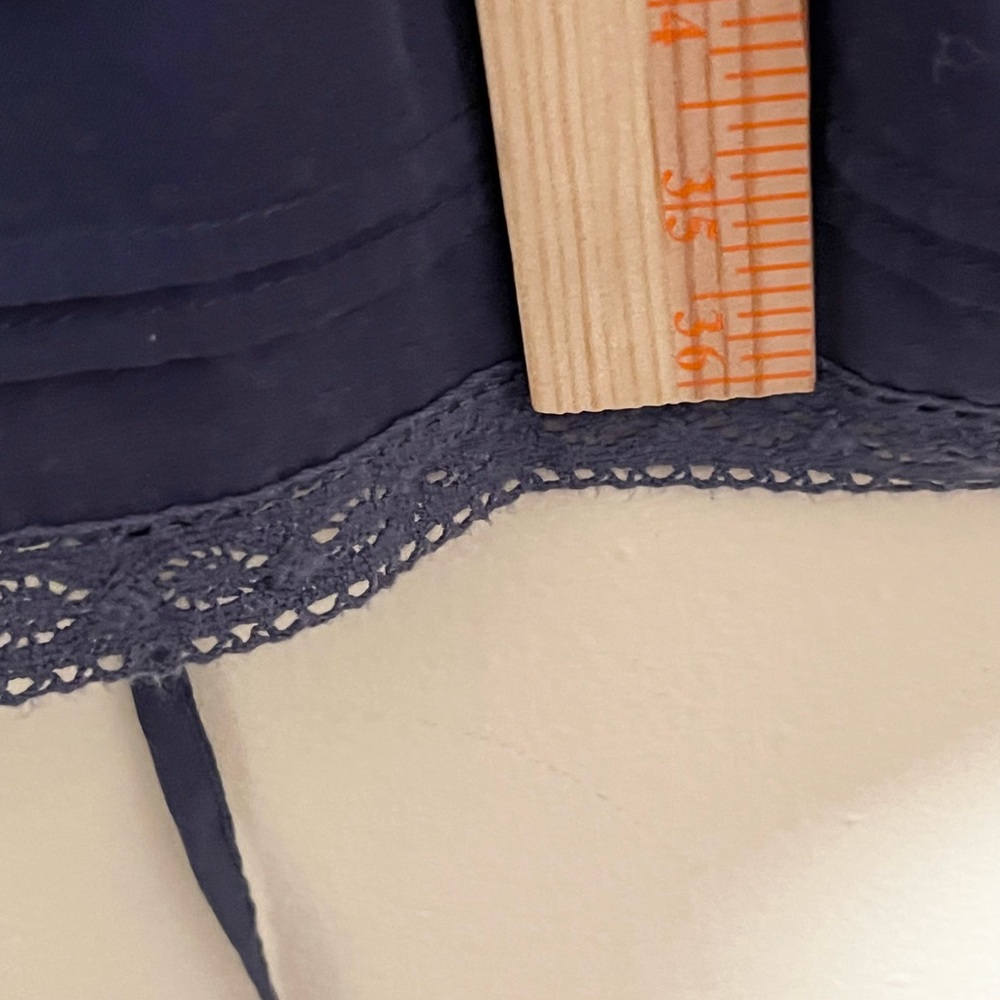 Anthropologie 4 Moulinette Soeurs Navy Pintuck Dotted Sleeveless Fit & Flare - Picture 9 of 9